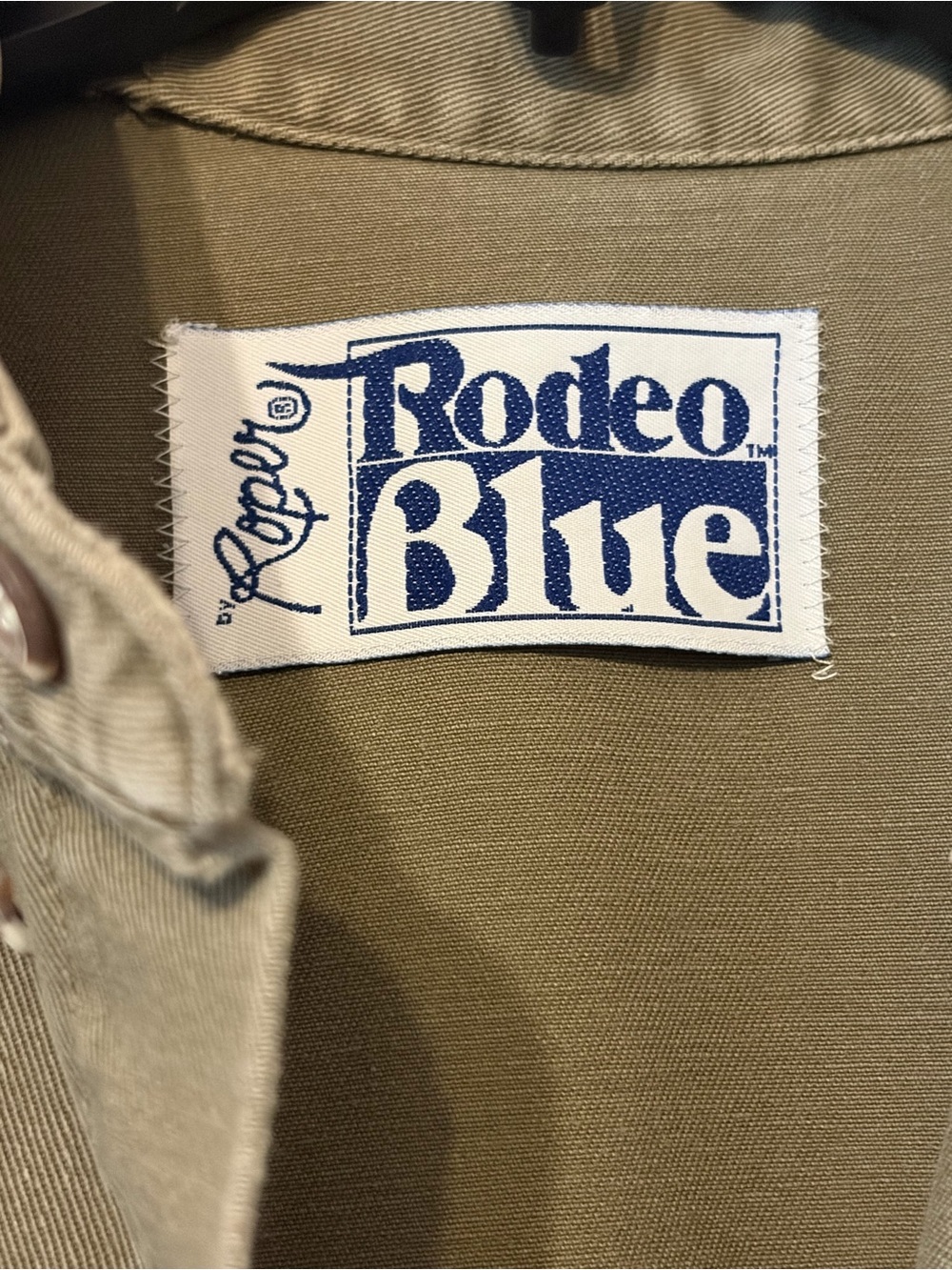 Men’s Rodeo Blue Western Button Down - Picture 2 of 3